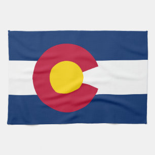 Colorado: Die Flagge des hundertjährigen US-Bundes Geschirrtuch