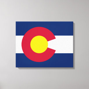 Colorado: Die Flagge des hundertjährigen US-Bundes Leinwanddruck