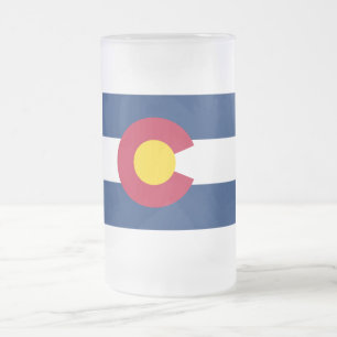 Colorado: Die Flagge des hundertjährigen US-Bundes Mattglas Bierglas