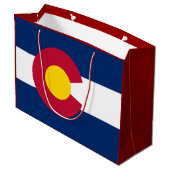 Colorado: Die hundertjährige US-Staatsflagge Große Geschenktüte (Rückseite Schrägansicht)