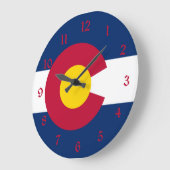 Colorado: Die hundertjährige US-Staatsflagge Große Wanduhr (Winkel)