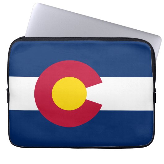 Colorado: Die hundertjährige US-Staatsflagge Laptopschutzhülle (Vorderseite)