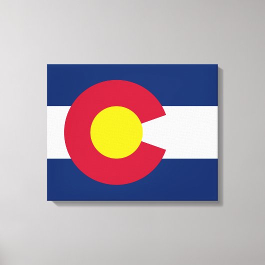 Colorado: Die hundertjährige US-Staatsflagge Leinwanddruck (Vorderseite)