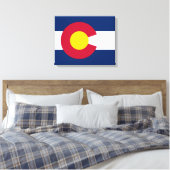 Colorado: Die hundertjährige US-Staatsflagge Leinwanddruck (Insitu (Schlafzimmer))