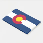 Colorado: Die hundertjährige US-Staatsflagge Post-it Klebezettel (angewinkelt)