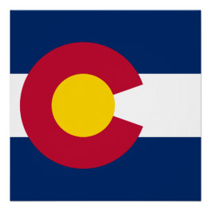 Colorado: Die hundertjährige US-Staatsflagge Poster