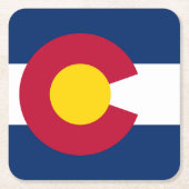 Colorado: Die hundertjährige US-Staatsflagge Rechteckiger Pappuntersetzer (Vorderseite)