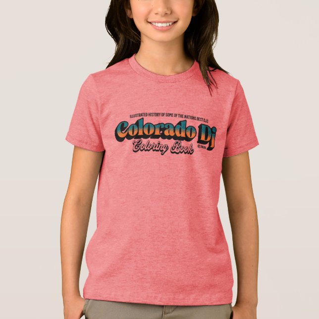 Colorado Dj Malbuch Kindershirt Tri-Blend Shirt (Vorderseite)