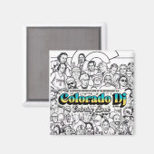 Colorado DJ Malbuch Magnet (Vorderseite/Rückseite)