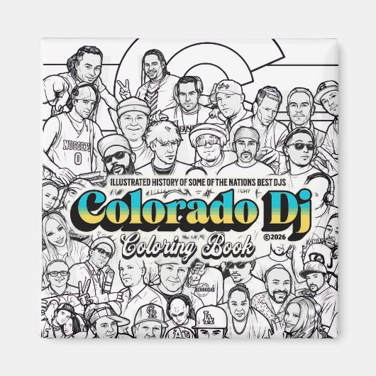 Colorado DJ Malbuch Magnet (Vorne)