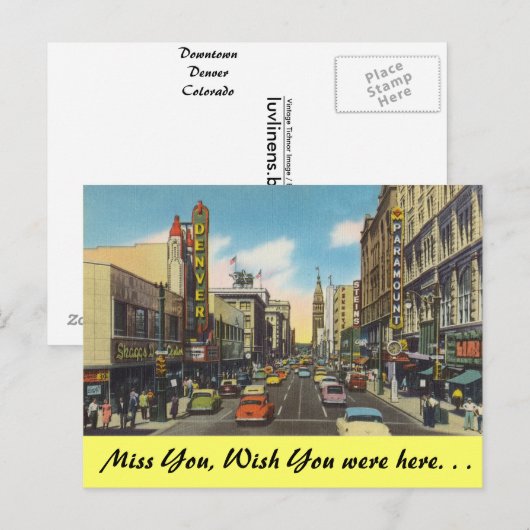 Colorado, Downtown Denver Postkarte (Vorne/Hinten)