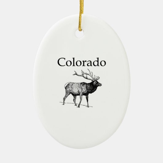Colorado-Elche (Linie Kunst) Keramik Ornament (Vorne)