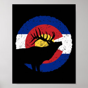 Colorado Elend Jagd T Shirt Co Staatsflagge Poster