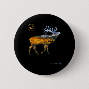 Colorado Elk Hunting Button