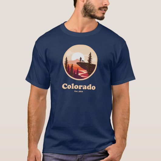 Colorado Est 1876 Dunkles T-Shirt (Vorderseite)