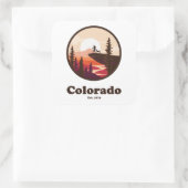 Colorado Est 1876 Quadratischer Aufkleber (Tasche)