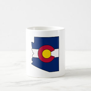 Colorado Fahne Arizona Kontur Kaffeetasse Tasse