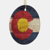 Colorado-Fahne aus Holz Keramikornament (Rechts)