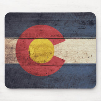 Colorado-Fahne aus Holz Mousepad
