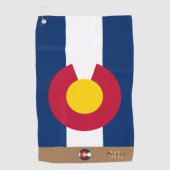 Colorado Fahne & Colorado mit Monogramm / Golftüch Golfhandtuch (Vorderseite)