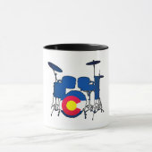 Colorado Fahne Drums Kaffee Tasse (Zentrum)