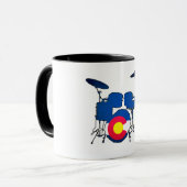 Colorado Fahne Drums Kaffee Tasse (Vorderseite Links)