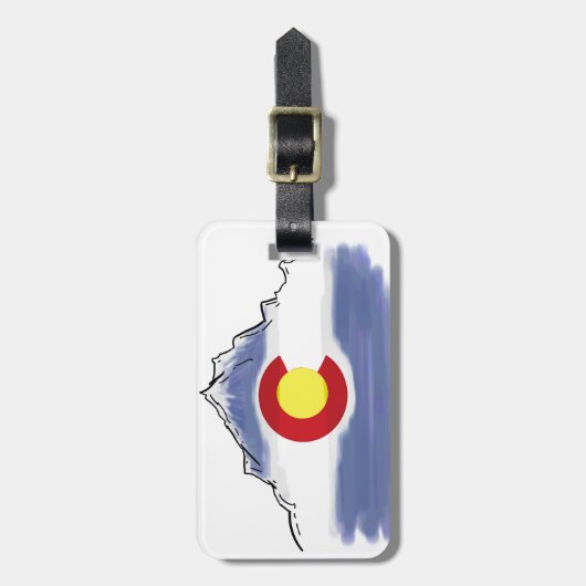 Colorado-Fahne Gepäckanhänger (Vorderseite vertikal)