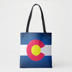 Colorado-Fahne-Grunge verblasst überall in der Tas Tasche