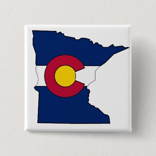 Colorado Fahne Minnesota Kontur Button (Vorderseite)