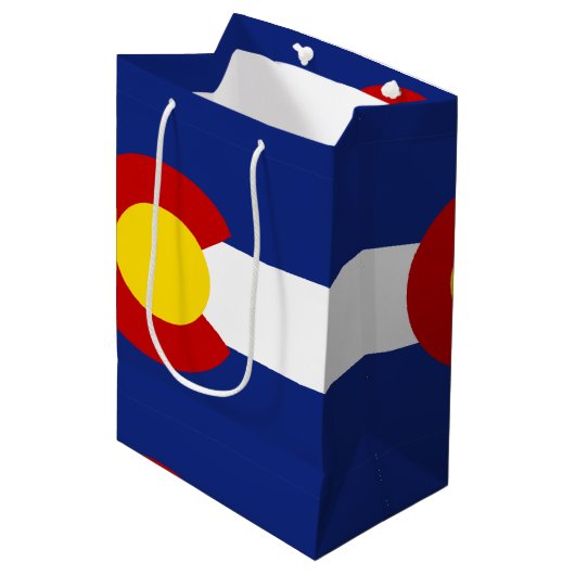 Colorado-Fahne Mittlere Geschenktüte (Vorderseite Schrägansicht)