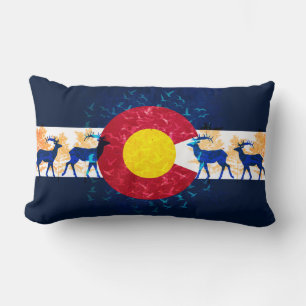Colorado Fahne Naturkunst Landschaft Lumbalkissen Lendenkissen