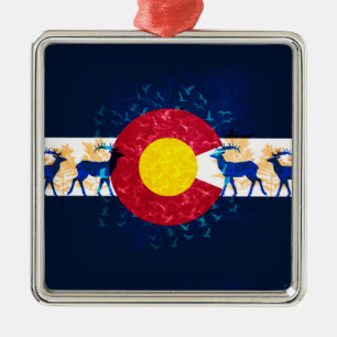 Colorado Fahne Naturkunst-Landschaft Ornament Aus Metall