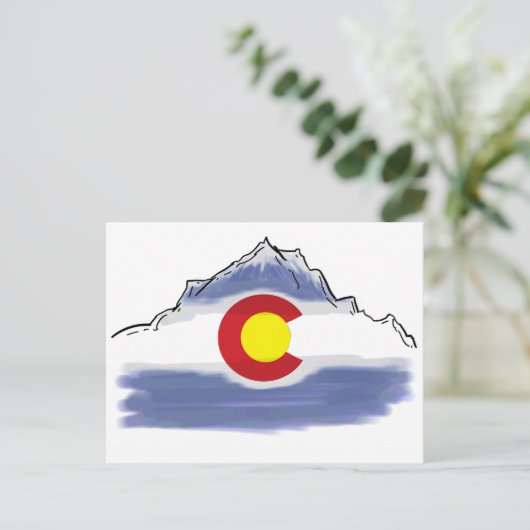 Colorado-Fahne Postkarte (Stehend Vorderseite)