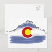 Colorado-Fahne Postkarte (Vorne/Hinten)