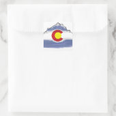 Colorado-Fahne Quadratischer Aufkleber (Tasche)