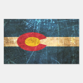 Colorado-Fahne Rechteckiger Aufkleber