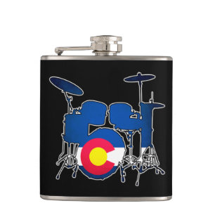 Colorado Fahne Schlagzeug trinken Flasche Flachmann