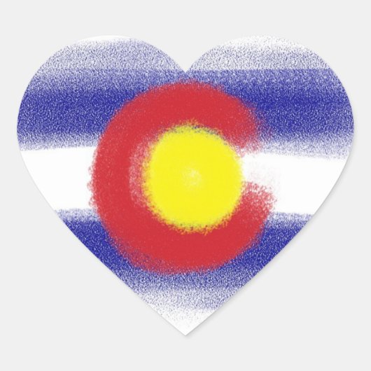 Colorado Fahnenkreide Herz-Aufkleber (Vorderseite)