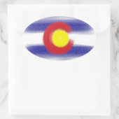 Colorado Fahnenkreide Ovaler Aufkleber (Tasche)