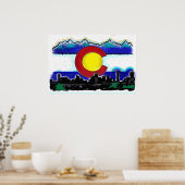 Colorado Fahnenmaler-Skyline-Poster Poster (Küche)