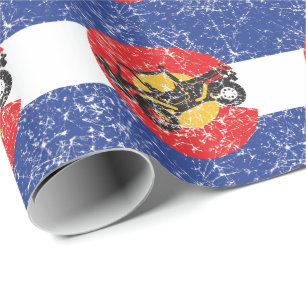Colorado Flag 4 Wheel Geschenkpapier