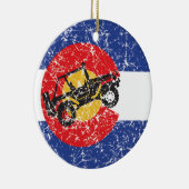 Colorado Flag 4 Wheeler Keramik Ornament (Rechts)