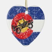 Colorado Flag 4 Wheeler Keramik Ornament (Rechts)