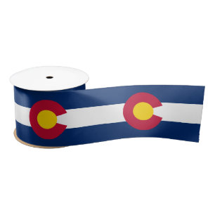 Colorado Flag & America Staaten USA - Reise/Sport Satinband