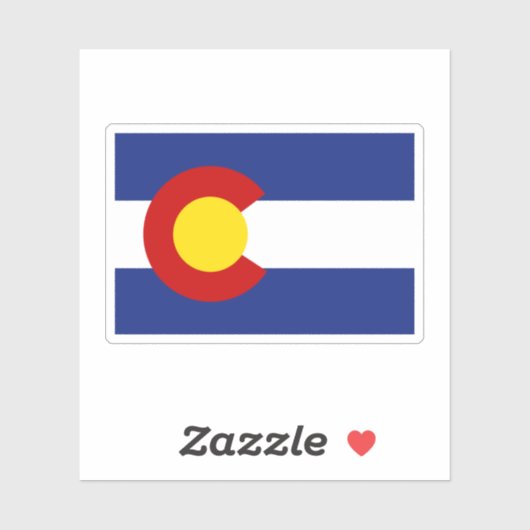 Colorado Flag Aufkleber (Blatt)