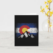 Colorado Flag Berg Ski Winter Geschenk Wanderung Karte (Gelbe Blume)