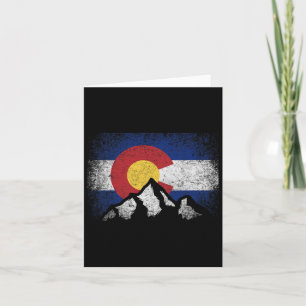 Colorado Flag Berg Ski Winter Geschenk Wanderung Karte