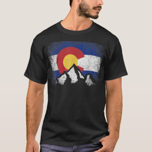 Colorado Flag Berg Ski Winter Geschenk Wanderung T-Shirt