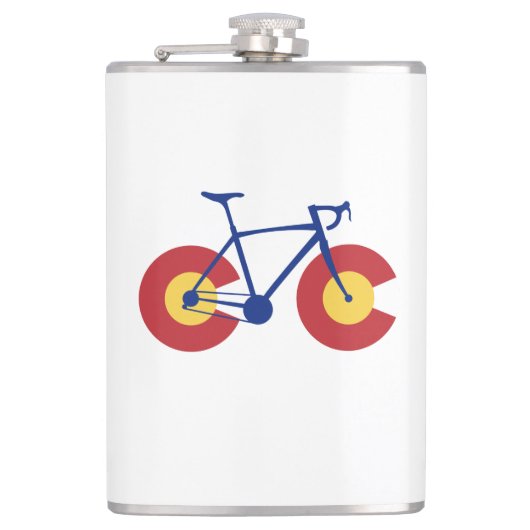 Colorado Flag Bicycle Flachmann (Vorderseite)