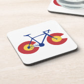 Colorado Flag Bicycle Getränkeuntersetzer (Linke Seite)